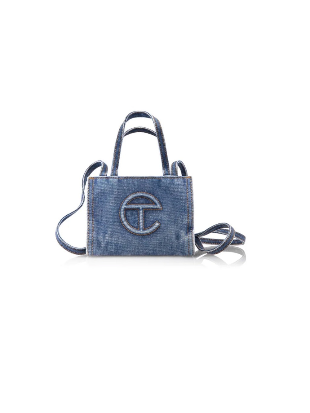 Telfar Denim Mini Tote in Blue